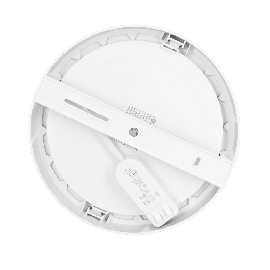 LED påbyggnads-/infälld panel 2-i-1, 18 W/230 V, 3000/4000/6000 K, Ø 22,5 cm, IP54, vit