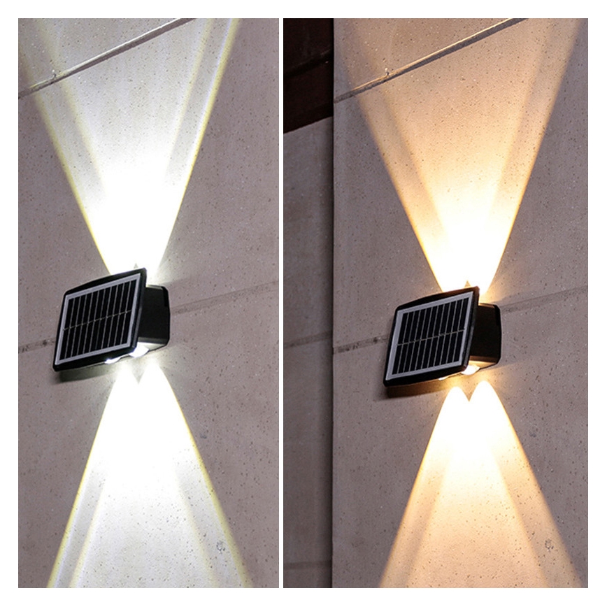 LED solcellsvägglampa LED/3,7V IP44 1200 mAh