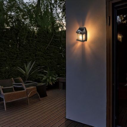 LED Dimbar solcellslykta med sensor LED/3,7V IP44 1200 mAh