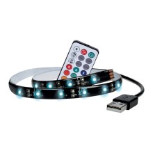 Solight WM504 - SET 2x LED RGB ljusslinga för TV med en fjärrkontroll  IP65 LED/USB 50cm