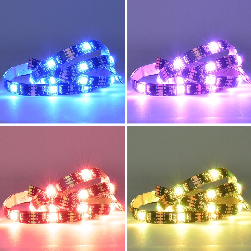 LED RGB dimbar remsa för TV LED/6W/5V Wi-Fi Tuya + fjärrkontroll 0,5m