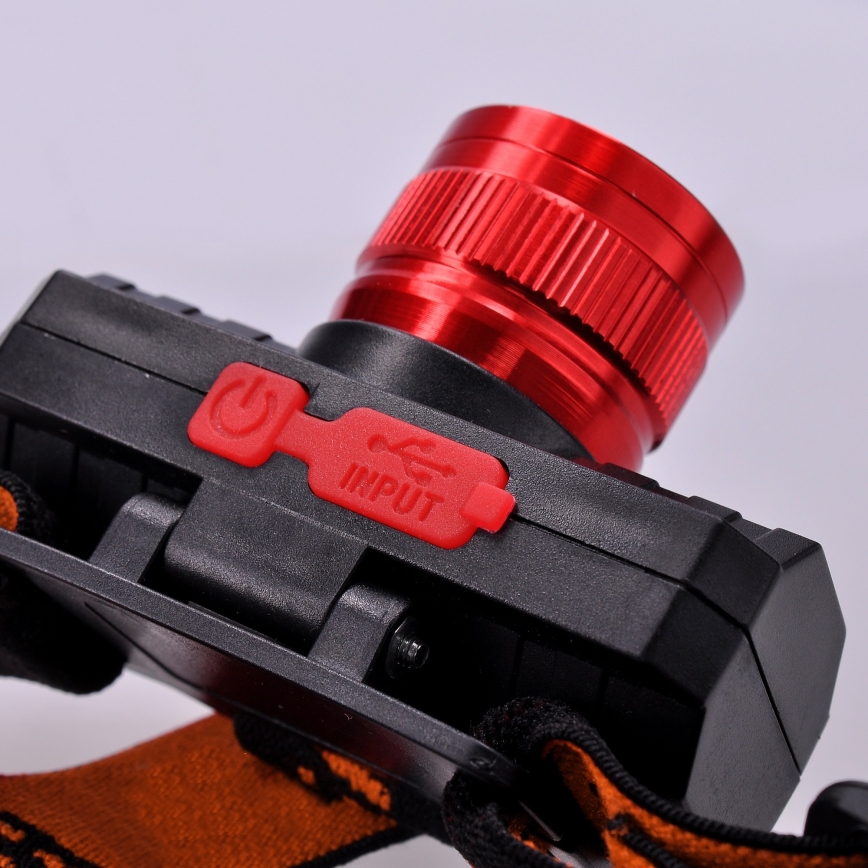 LED Uppladdningsbar pannlampa LED/3W/USB 1200mAh IP44