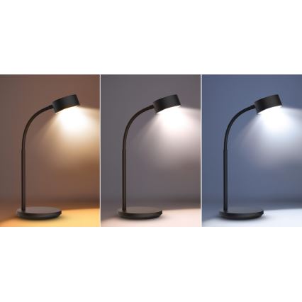 LED ljusreglerad bordslampa touch LED/4,5W/5V 3000/4000/6500K svart