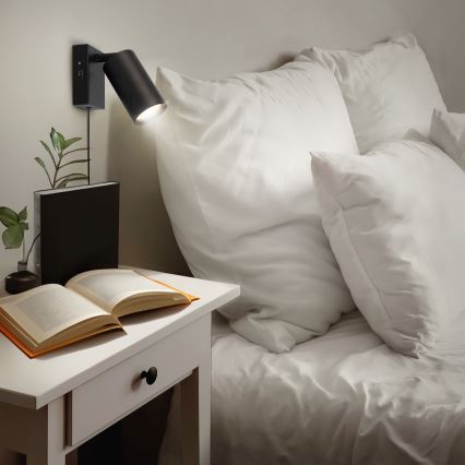 Vägglampa CELE 1xGU10/30W/230V svart