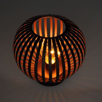 LED Dekorativ bordslampa LED/3xAA svart/koppar