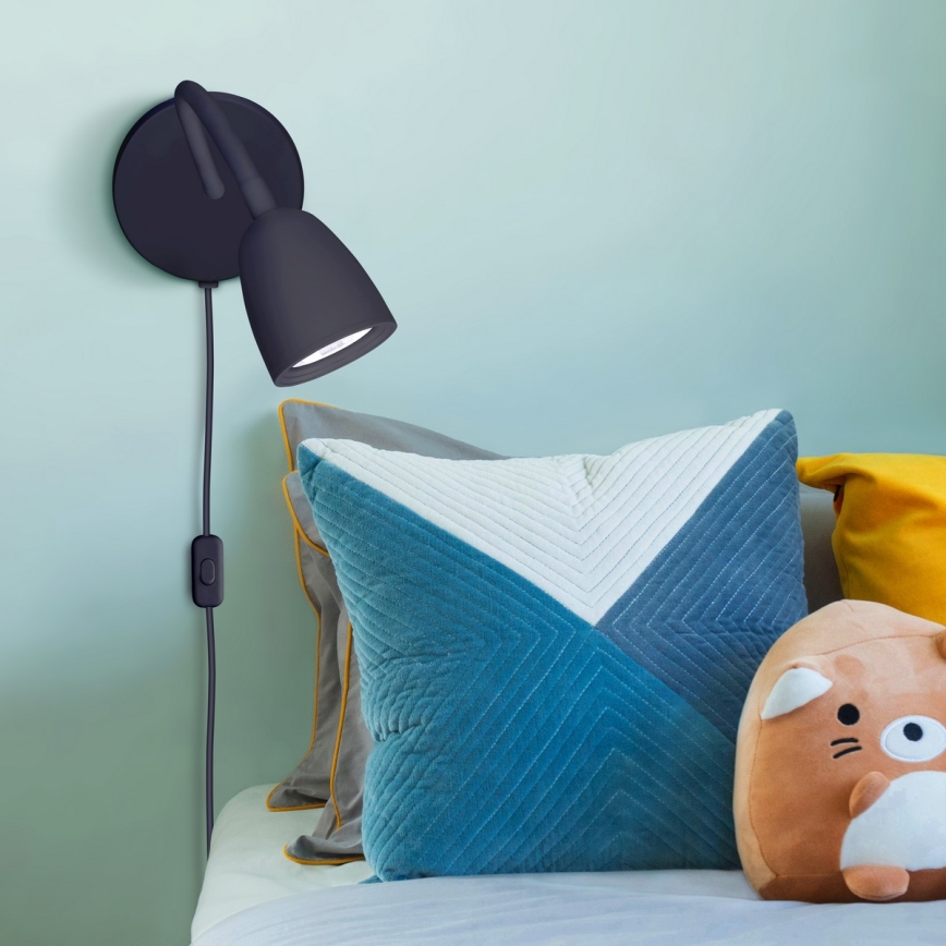 LED Dimbar liten vägglampa LED/4W/230V svart