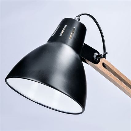 Bordslampa FALUN 1xE27/25W/230V svart/ek