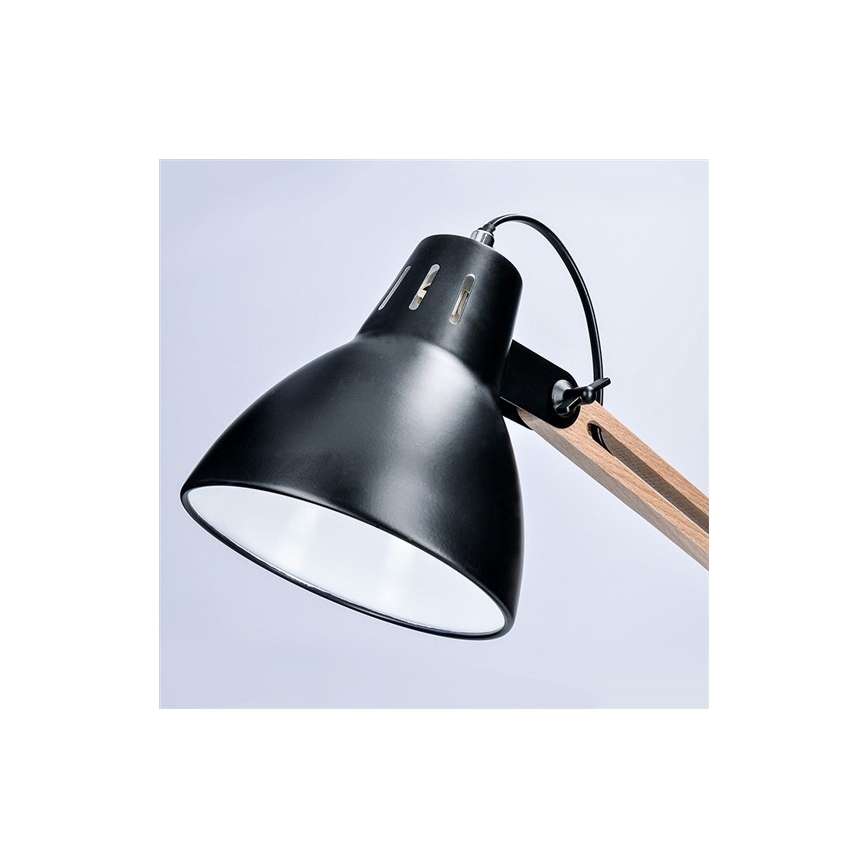 Bordslampa FALUN 1xE27/25W/230V svart/ek