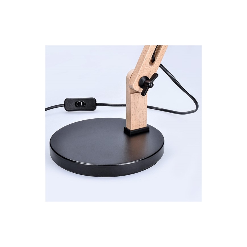 Bordslampa FALUN 1xE27/25W/230V svart/ek