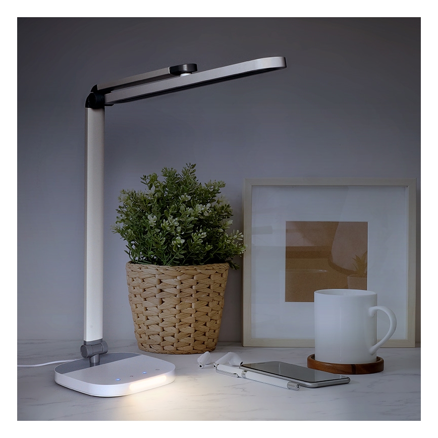 LED Dimbart pekbordslampa med touch och nattbelysning LED/10W/5V 3000/4000/5000K vit