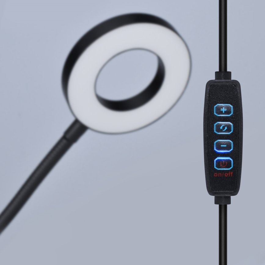 Dimmbar LED-bordslampa med klämma LED/8W/230V 3000/4000/5000K svart