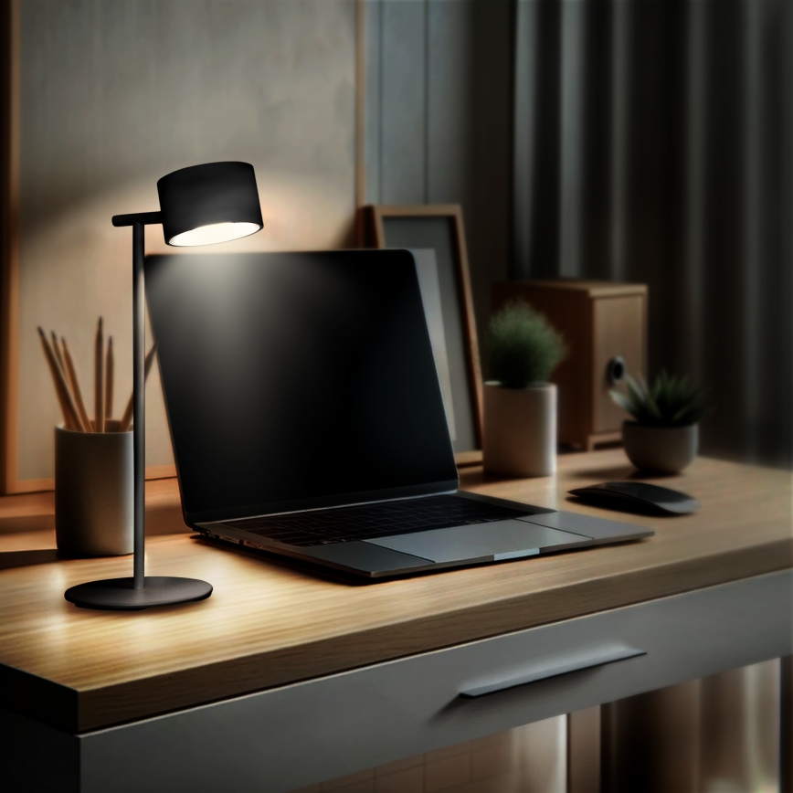 LED Dimbart Touch-laddningslampa 3-i-1 LED/4W/2000 mAh 3000/4000/6500K svart