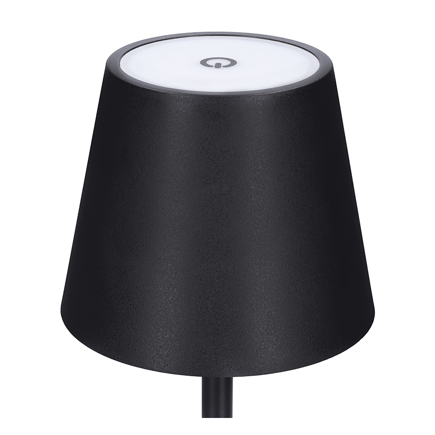 LUCCA dimbar uppladdningsbar beröringsstyrd bordslampa LED/3,7V 3000/4000/6500K 2000 mAh svart