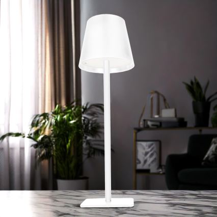 LED-dimmbar uppladdningsbar beröringsstyrd bordslampa LUCCA LED/3,7V 3000/4000/6500K 2000 mAh vit