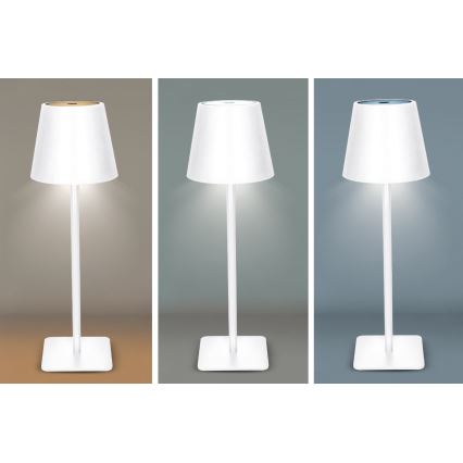 LED-dimmbar uppladdningsbar beröringsstyrd bordslampa LUCCA LED/3,7V 3000/4000/6500K 2000 mAh vit