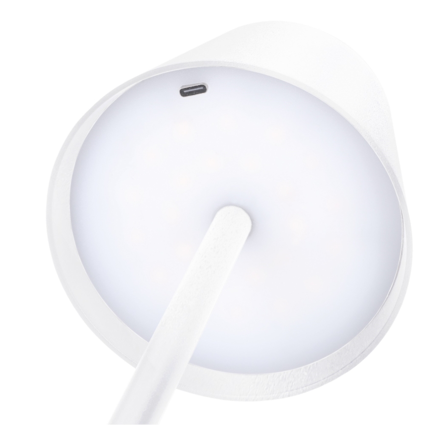 LED-dimmbar uppladdningsbar beröringsstyrd bordslampa LUCCA LED/3,7V 3000/4000/6500K 2000 mAh vit