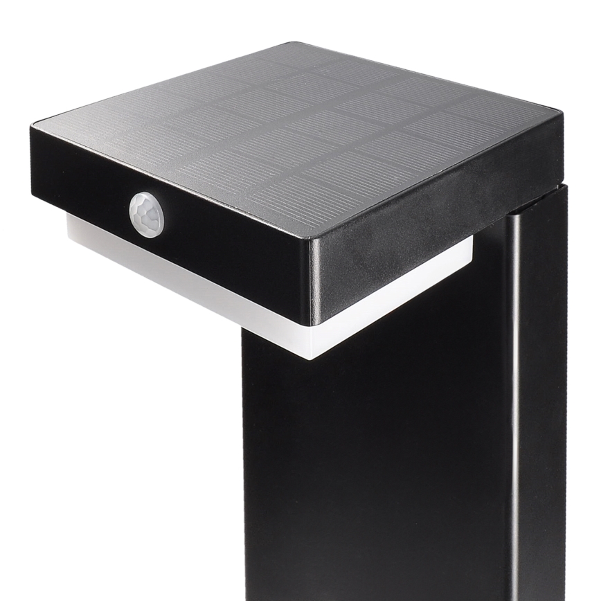 LED Solarlampa med rörelsesensor och skymningssensor PALERMO LED/5W/5V 2000 mAh IP54 svart