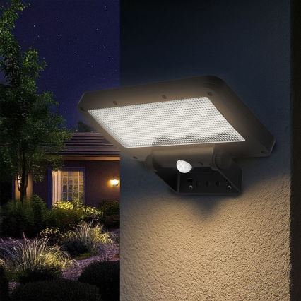 LED solcellsstrålkastare med sensor LED/5W/3,7V 1500 mAh IP54