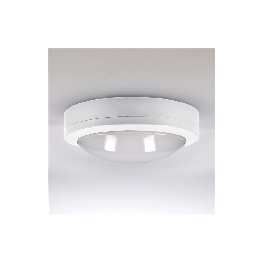 LED taklampa för utomhusbruk SIENA LED/13W/230V IP54 diameter 17 cm vit