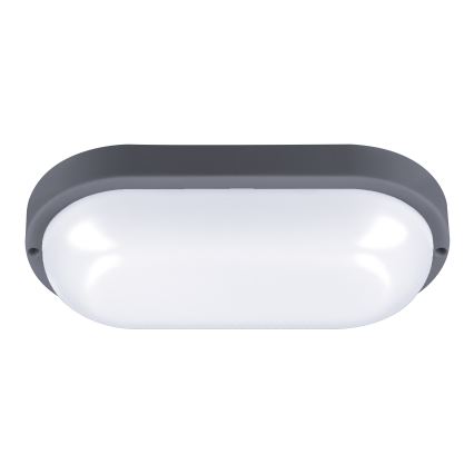 LED vägglampa för utomhusbruk LED/20W/230V 4000K IP54 grå oval
