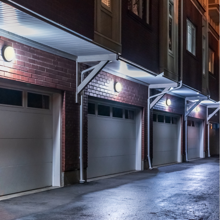 LED vägglampa för utomhusbruk LED/20W/230V 4000K IP54 grå rund
