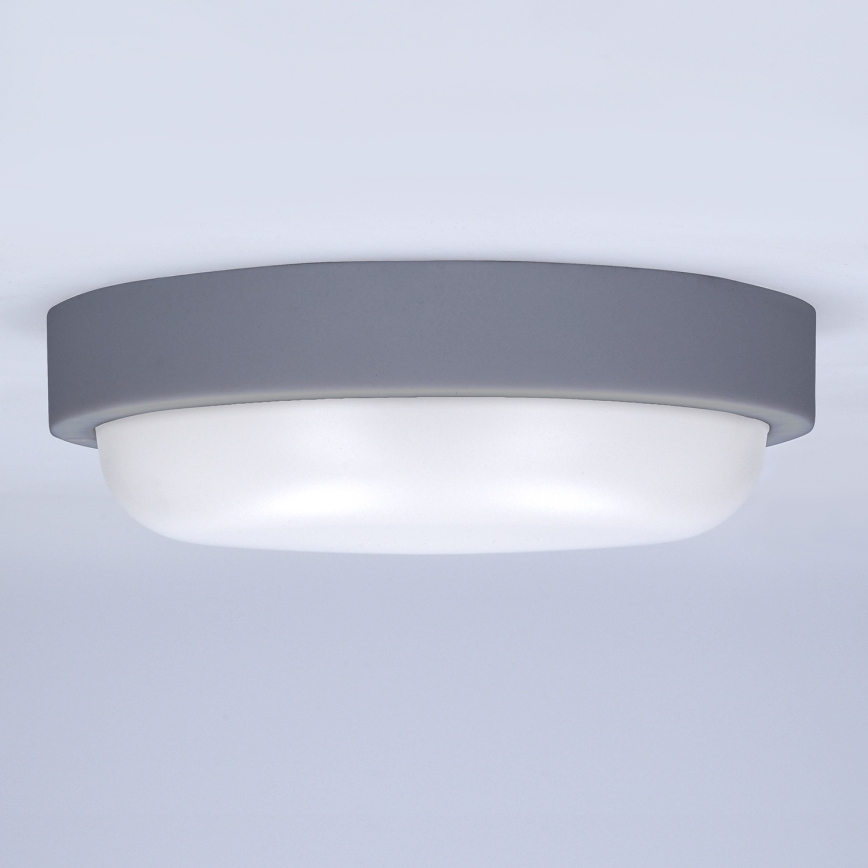 LED vägglampa för utomhusbruk LED/20W/230V 4000K IP54 grå rund
