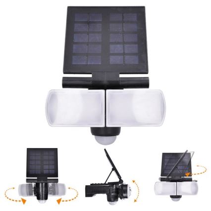LED solarlampa med sensor 2000mAh LED/8W/3,7V IP44