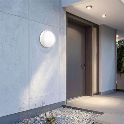 LED utomhusvägglampa 2 i 1 LED/20W/230V 3000/4000/6500K IP65 Ø 22 cm