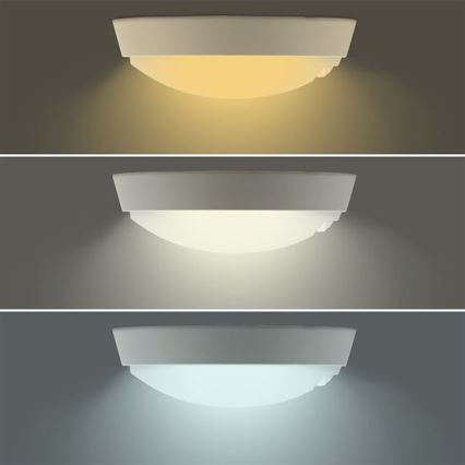 LED utomhusvägglampa med 2-i-1-sensor LED/20W/230V 3000/4000/6500K IP65 Ø 22 cm