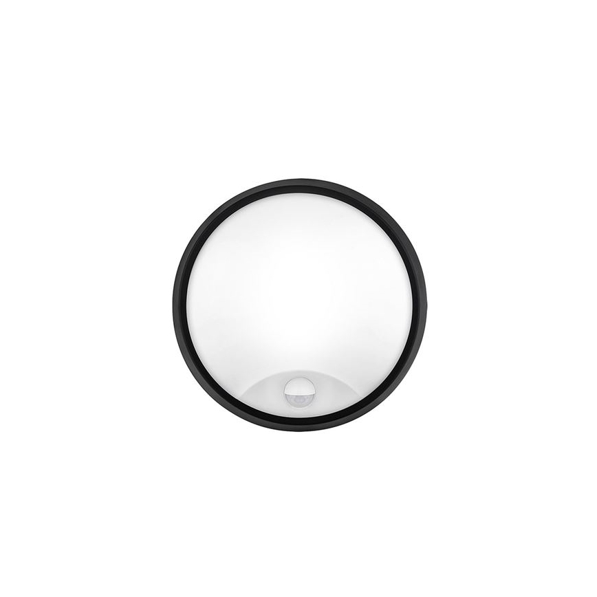 LED utomhusväggarmatur med sensor 2-i-1 LED/20W/230V 3000/4000/6500K IP65 Ø 22 cm