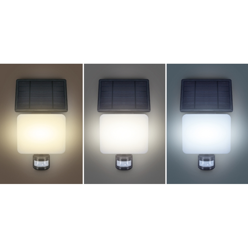 LED solcellsspot med rörelsesensor LED/11W/3,7V 4400mAh 3000K/4000K/6500K IP54