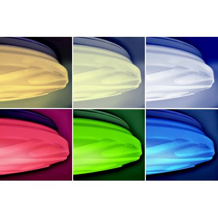 LED RGB Dimbar lampa WAVE LED/30W/230V Wi-Fi Tuya + fjärrkontroll