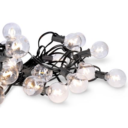LED utomhus dekorationsljusslinga GIRLANDA 25xE12 20m IP44 varmvit