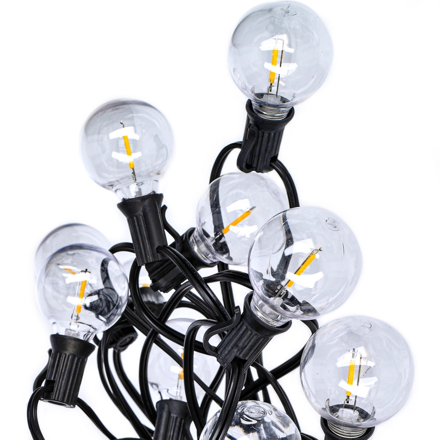 LED utomhus dekorationsljusslinga GIRLANDA 25xE12 20m IP44 varmvit