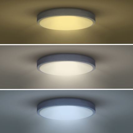 LED Dimbart takarmatur GREY LED/48W/230V 3000-6500K grå Ø 38 cm + fjärrkontroll