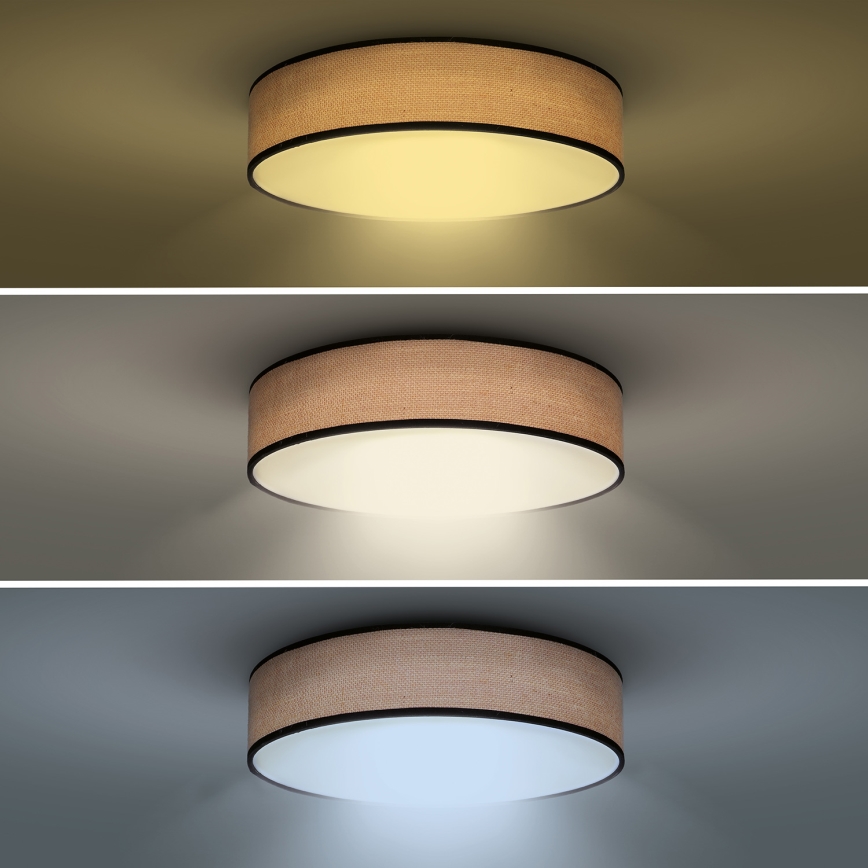 LED Dimbart taklampa BROWNIE LED/48W/230V 3000-6500K brun, Ø 40 cm + fjärrkontroll