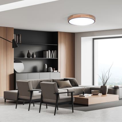 LED Dimbart taklampa IRON OAK LED/48W/230V 3000-6500K ek pr. 40 cm + fjärrkontroll