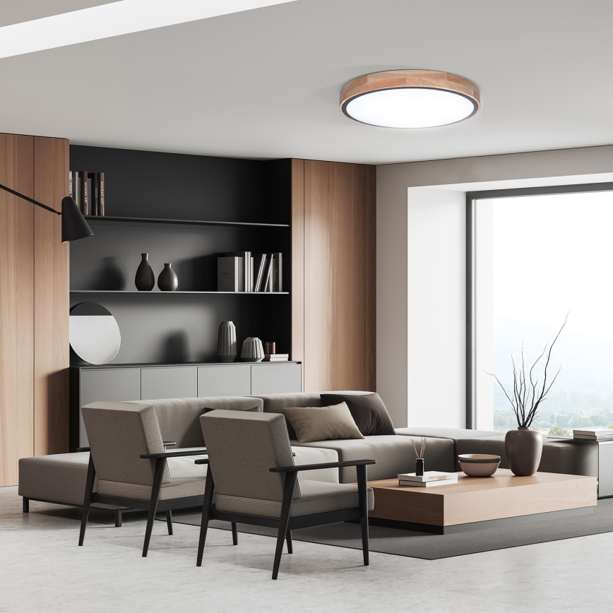 LED Dimbart taklampa IRON OAK LED/48W/230V 3000-6500K ek pr. 40 cm + fjärrkontroll