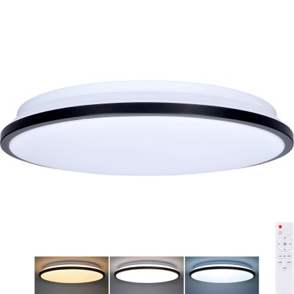 LED Dimbar taklampa JAMIL LED/48W/230V 3000-6500K svart + fjärrkontroll