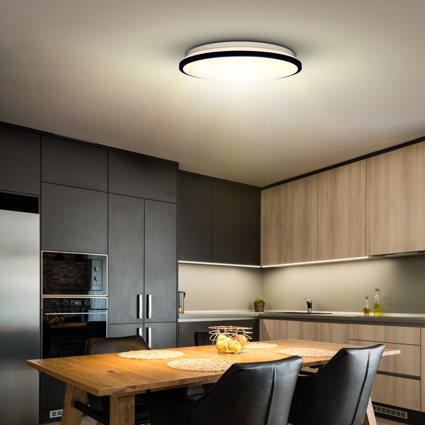 LED Dimbar taklampa JAMIL LED/48W/230V 3000-6500K svart + fjärrkontroll