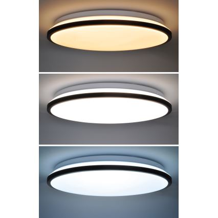 LED Dimbar taklampa JAMIL LED/48W/230V 3000-6500K svart + fjärrkontroll