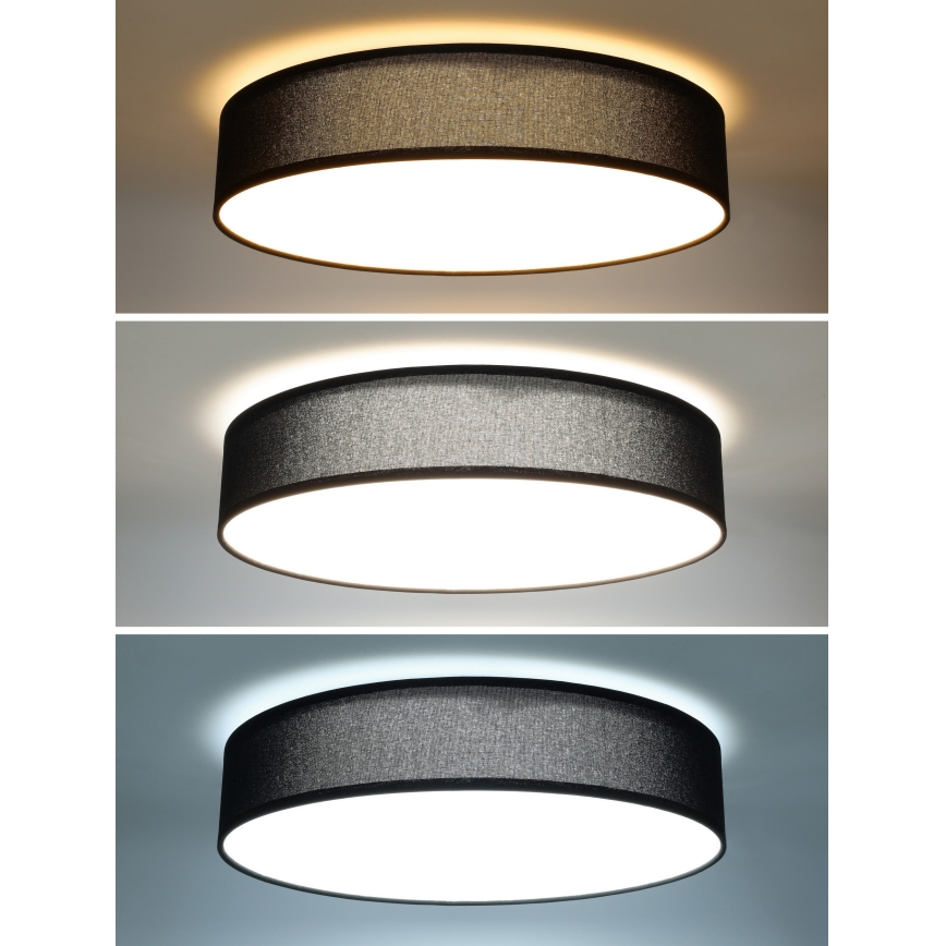 LED Dimbar taklampa PENLEY LED/48W/230V 3000-6500K diameter 40 cm svart + fjärrkontroll