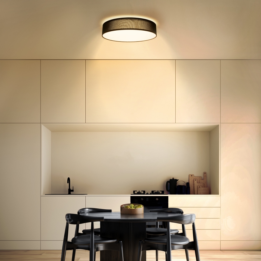 LED Dimbar taklampa PENLEY LED/48W/230V 3000-6500K diameter 40 cm svart + fjärrkontroll