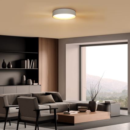 LED Dimbart takarmatur LARIOS LED/48W/230V 3000-6500K Ø39 cm vit + fjärrkontroll