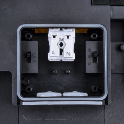 LED Ljusreglerad utomhus tak belysning LED/18W/22W/26W/230V 3000/4000/6500K IP65 svart