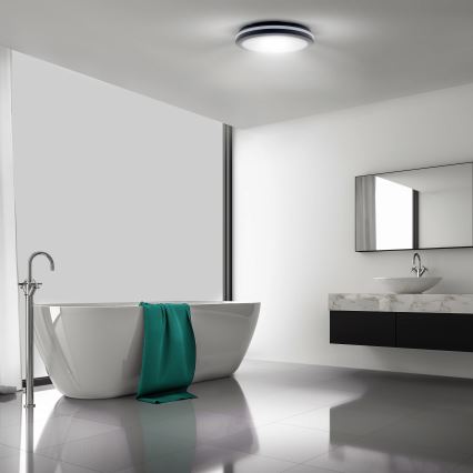 LED Ljusreglerad utomhus tak belysning LED/36W/40W/44W/230V 3000/4000/6500K IP65 svart