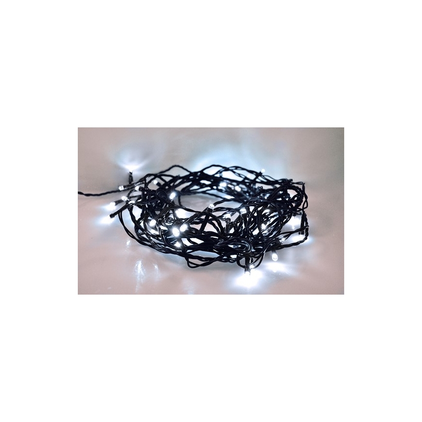 LED utomhusslinga 100 LED/8 funktioner IP44 13 m kallvit