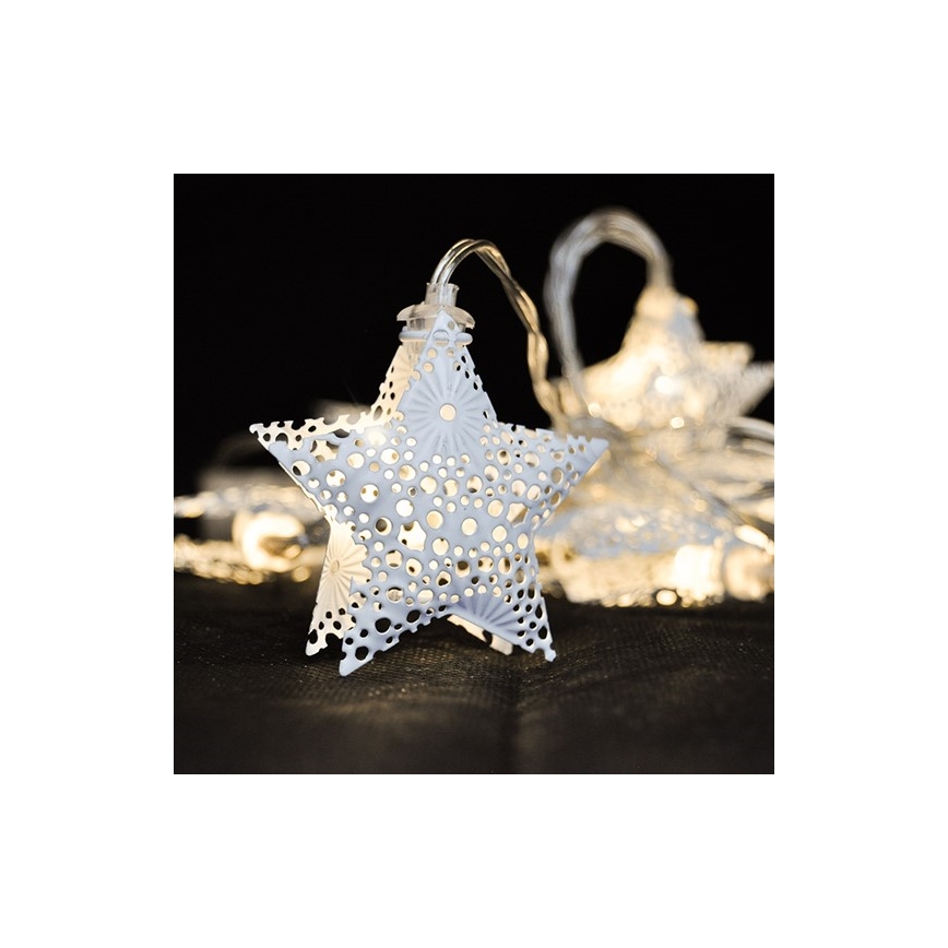 Soligth 1V224 - LED Julbelysning stjärnor 1 m 10xLED/2xAA