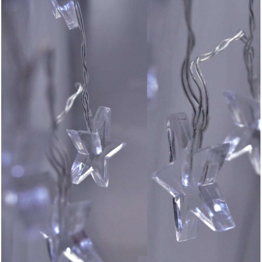 Soligth 1V52-W - LED Julbelysning 2,5 m 10xLED/2xAA stjärnor vit ljus