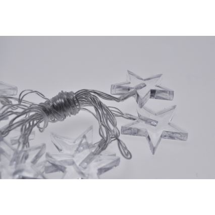 Soligth 1V52-W - LED Julbelysning 2,5 m 10xLED/2xAA stjärnor vit ljus